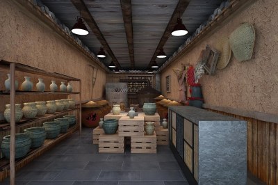 中式酒铺3D模型下载